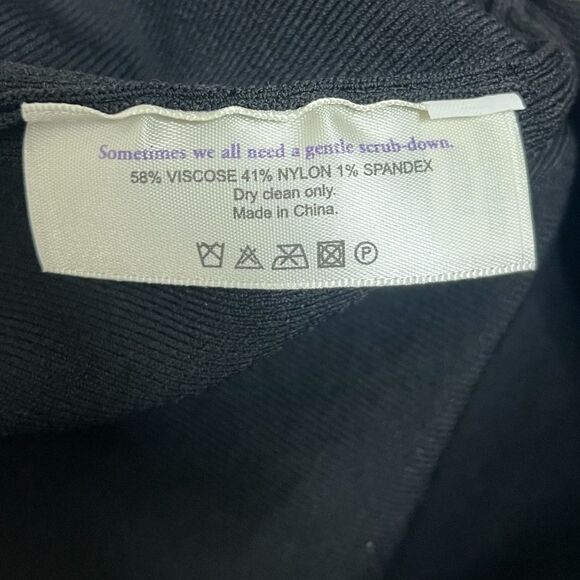 MM Lafleur Woolf Jardigan Women’s XL Black Open Front Knit Office Layer - Picture 9 of 9